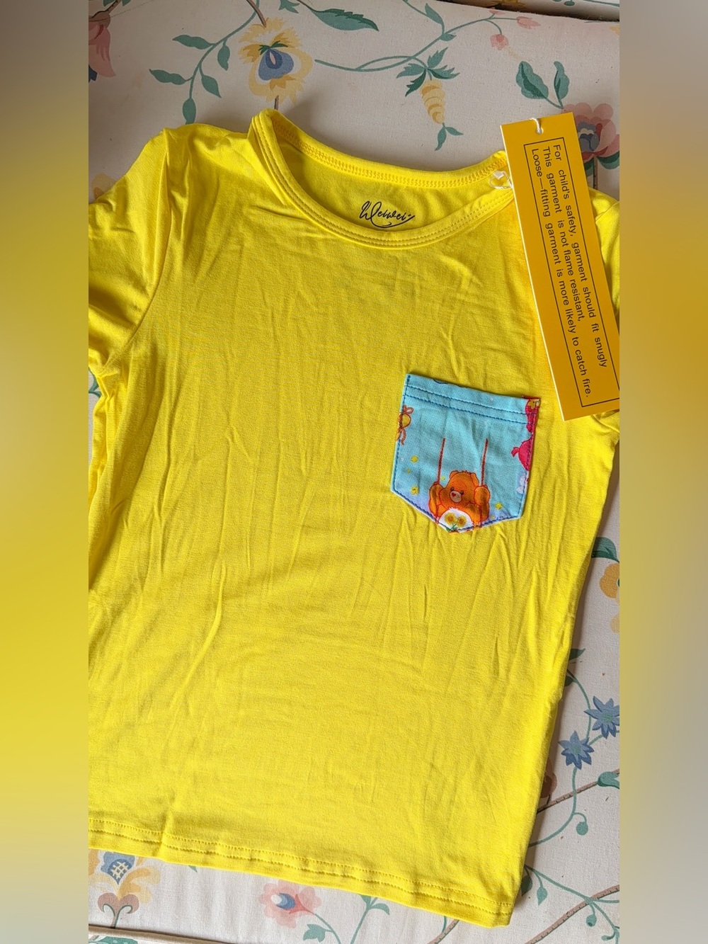 Care Bears Bamboo Top Pocket Tee 90’s Viscose Tee T-Shirt Kids
